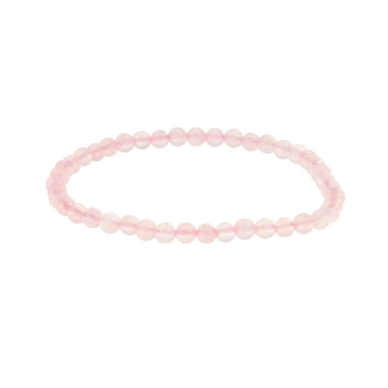 Bracelet pierre - quartz rose 4mm