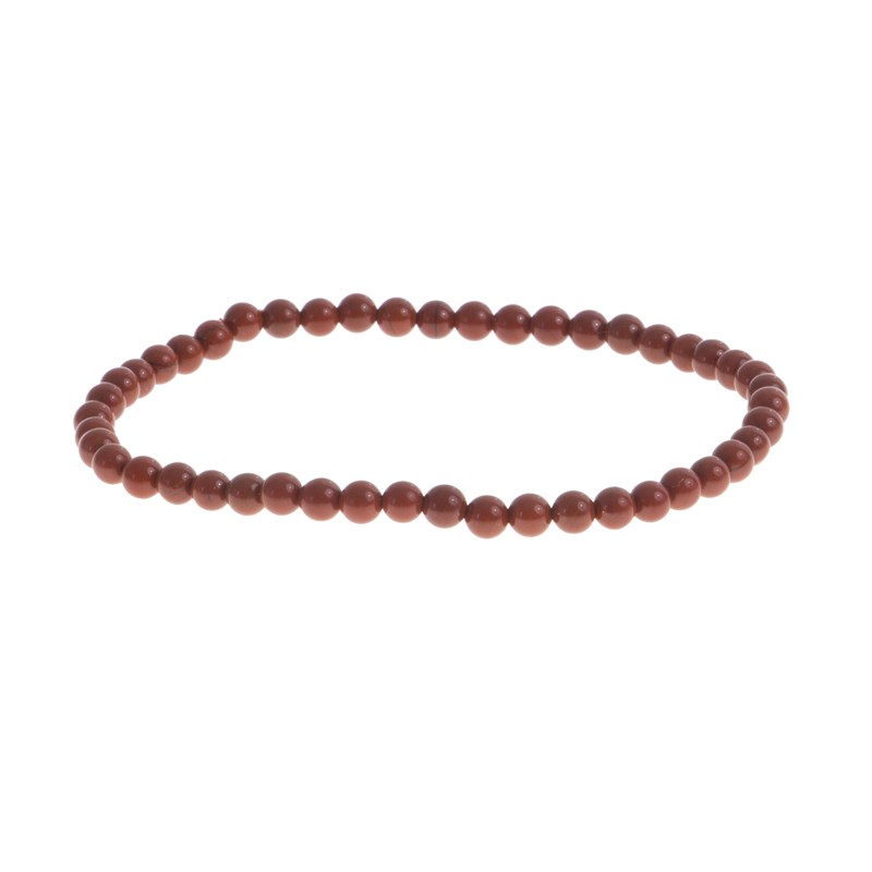 Bracelet pierre - jaspe rouge 4mm