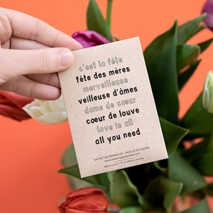 5 sachets à semer pour la fête des mères