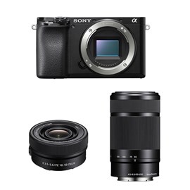 Sony alpha 6100 noir + pz 16-50 ii + 55-210