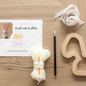 Pêle-mêle photos lapin en bois