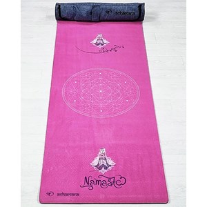Tapis de yoga 3 plis namasté rose + sac