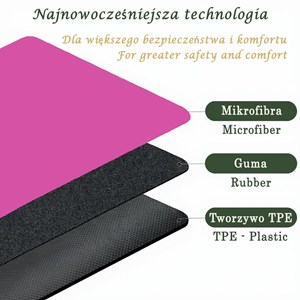 Tapis de yoga épais namasté rose 6mm