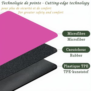 Tapis de yoga épais namasté rose 6mm