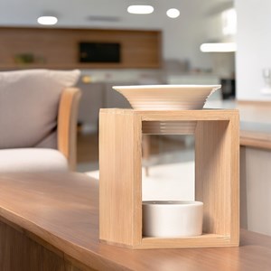 Brûle-parfum bambou et céramique arina