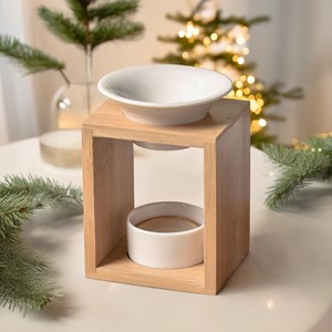 Brûle-parfum bambou et céramique arina