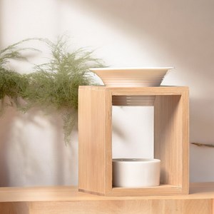 Brûle-parfum bambou et céramique arina