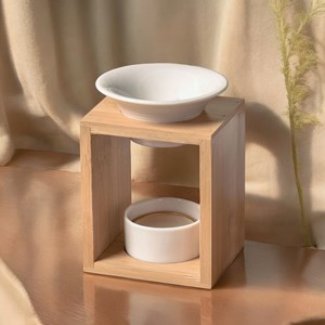 Brûle-parfum bambou et céramique arina