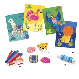 Collages des petits avec des bouclettes