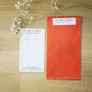 Boucles d'oreilles en cuir tulipe nuit