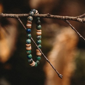 Bracelet en chrysocolle pour homme