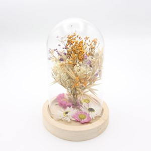 Cloche de fleurs séchées