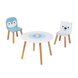 Table et 2 chaises banquise