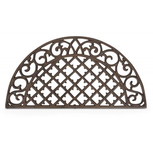 Paillasson demi lune fonte fonte marron