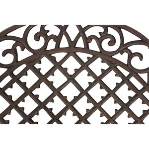 Paillasson demi lune fonte fonte marron