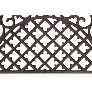 Paillasson demi lune fonte fonte marron