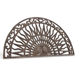 Paillasson demi lune fonte fonte marron