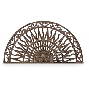 Paillasson demi lune fonte fonte marron