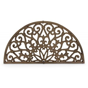 Paillasson demi lune fonte fonte marron