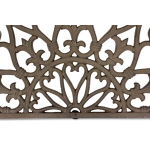 Paillasson demi lune fonte fonte marron