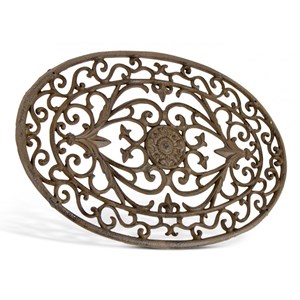 Paillasson lune fonte fonte marron -
