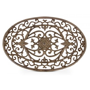 Paillasson lune fonte fonte marron -