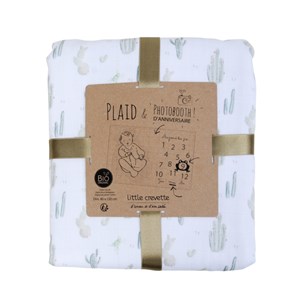 Plaid photobooth coton bio cactus