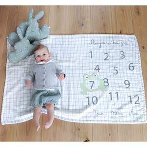 Plaid photobooth coton bio cactus
