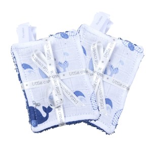 Lot 12 lingettes lavables baleine