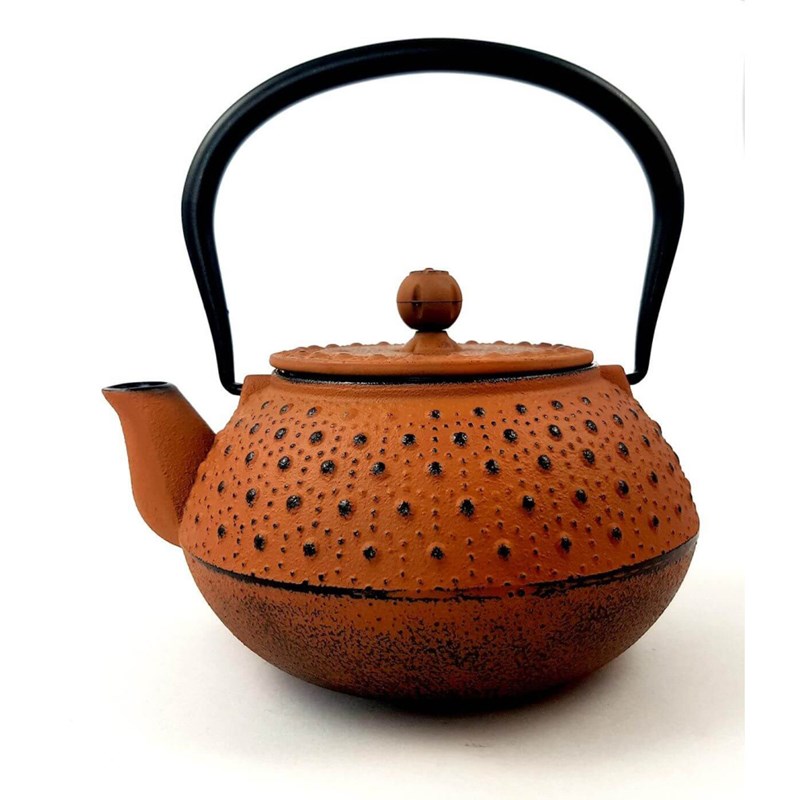 Théière en fonte orange orange
