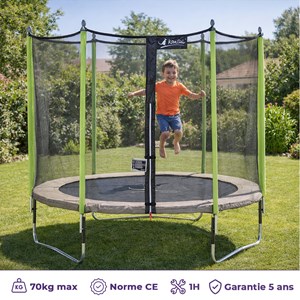 Trampoline jumpi taupe et vert 250