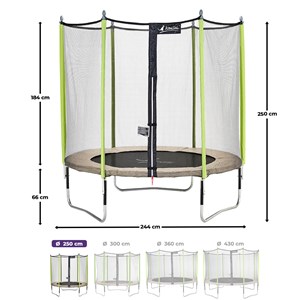 Trampoline jumpi taupe et vert 250