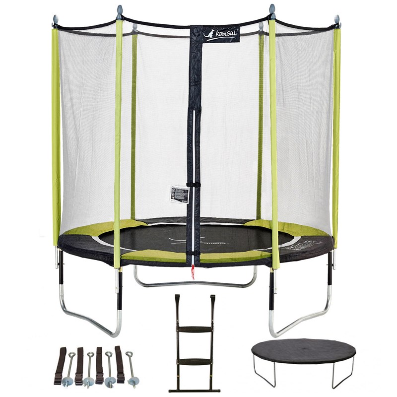 Kangui - Trampoline jumpi vert noir 250
