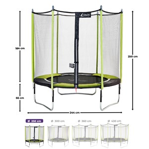 Trampoline jumpi vert et noir 250