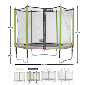 Trampoline jumpi taupe-vert 300