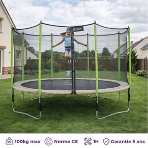 Trampoline jumpi taupe-vert 430