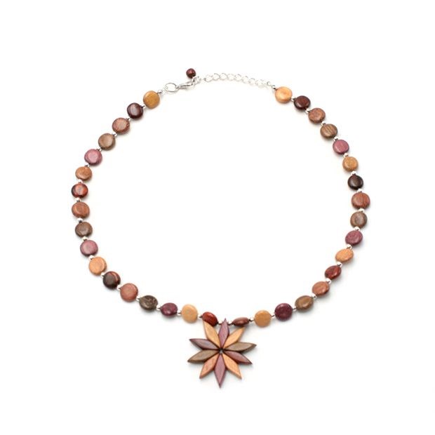 Collier en bois floriane