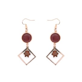 Boucle d'oreille or rose