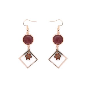 Boucle d'oreille or rose