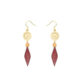 Boucle d'oreille or doree