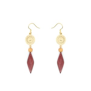 Boucle d'oreille or doree