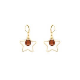 Boucle d'oreille or doree