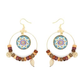 Boucle d'oreille or doree
