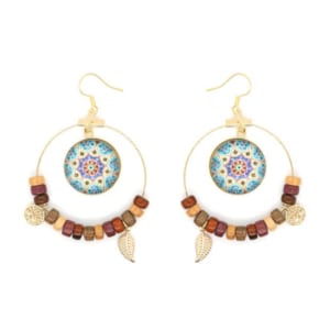 Boucle d'oreille or doree