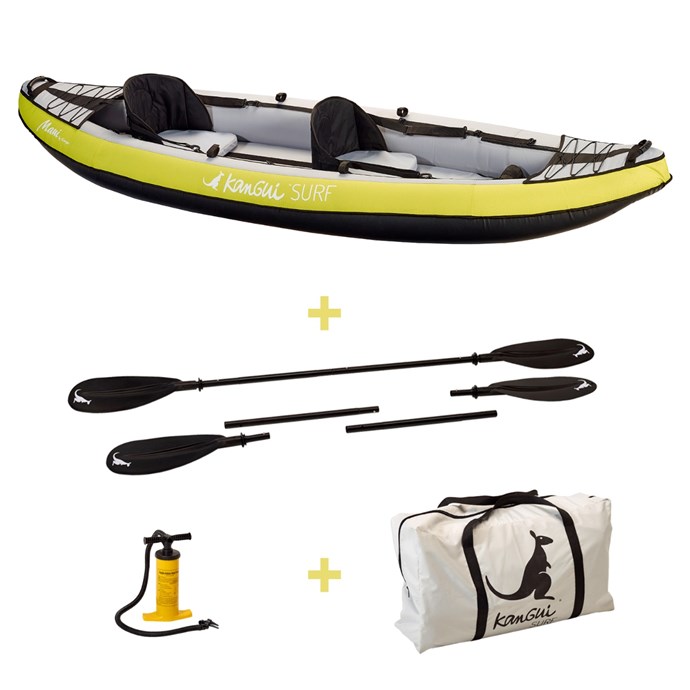 Kayak gonflable vert 310 cm 2 places Nature & Découvertes