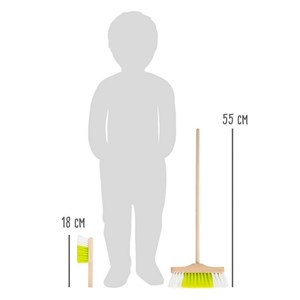 Ensemble balai 3 pièces vert