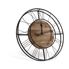 Grande horloge ancienne bois-métal