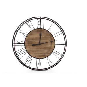 Grande horloge ancienne bois-métal