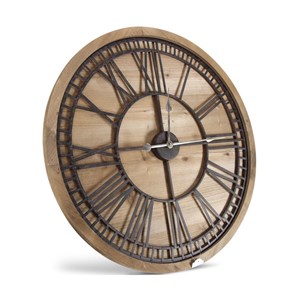 Grande horloge ancienne bois marron -