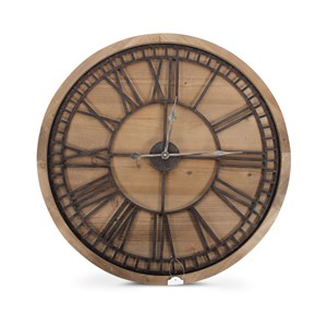 Grande horloge ancienne bois-métal